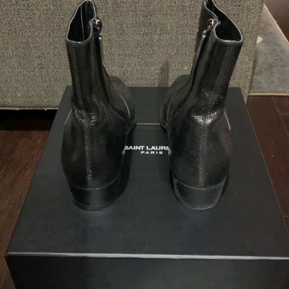 Saint Laurent Wyatt Metallic 40 Zip Boot - Picture 3 of 6